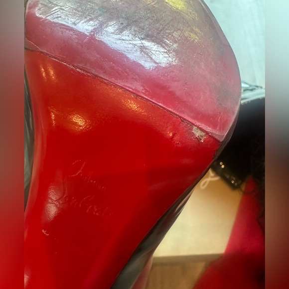 CHRISTIAN LOUBOUTIN Epic French 100mm Over-the-Knee Patent Stiletto Boot- SZ 40 - Picture 10 of 15